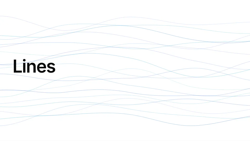 Lines: Flowing gradient lines across the slide.