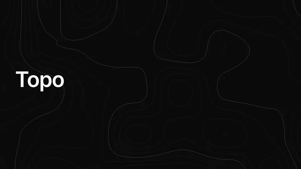 Topo: Topographic contour lines with index lines.