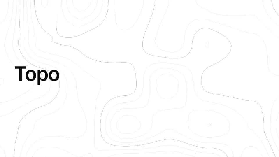 Topo: Topographic contour lines with index lines.