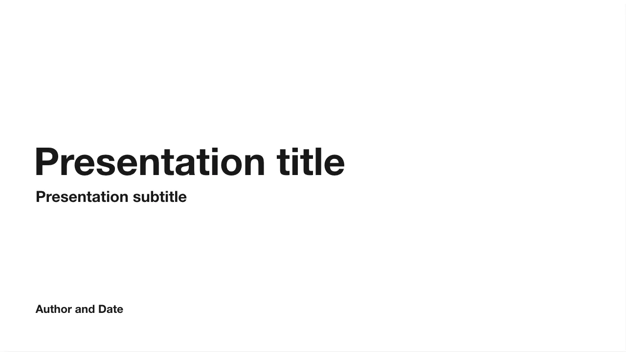 Crisp, light scheme, slide 1